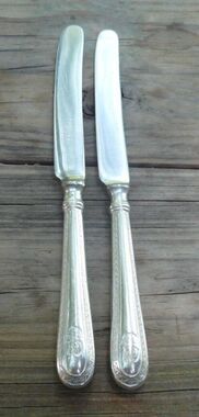 Antique P&O Steamship Line 2 Knives 7 5/8" Mappin & Webb Peninsular & Oriental